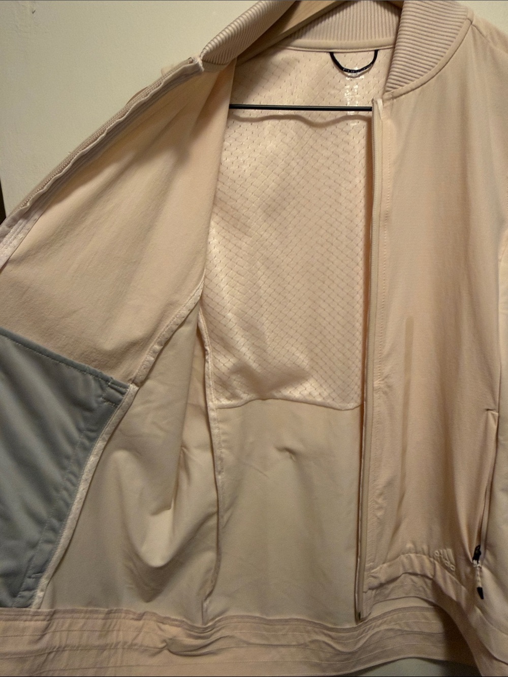 Adidas Sleeveless Zip Front Vest in Light Blush - Picture 3 of 5
